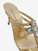 Dolce &amp; Gabbana 水钻金色凉鞋