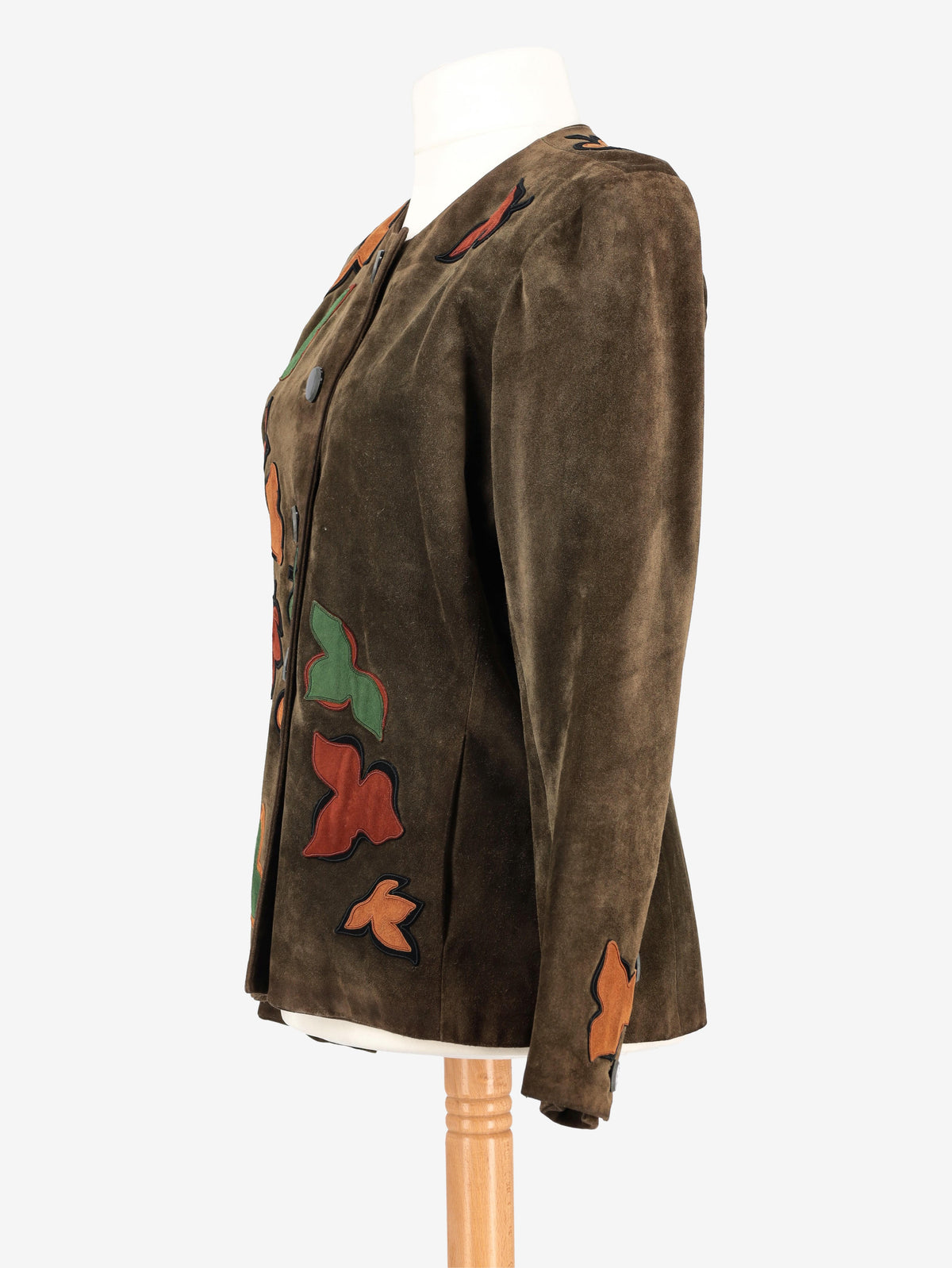 Yves Saint Laurent Suede Jacket With Leaves