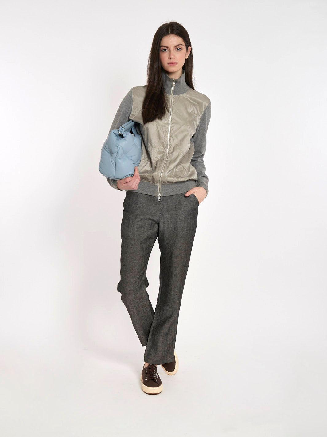 Y2K Prada sweatshirt in cotton and technical fabric