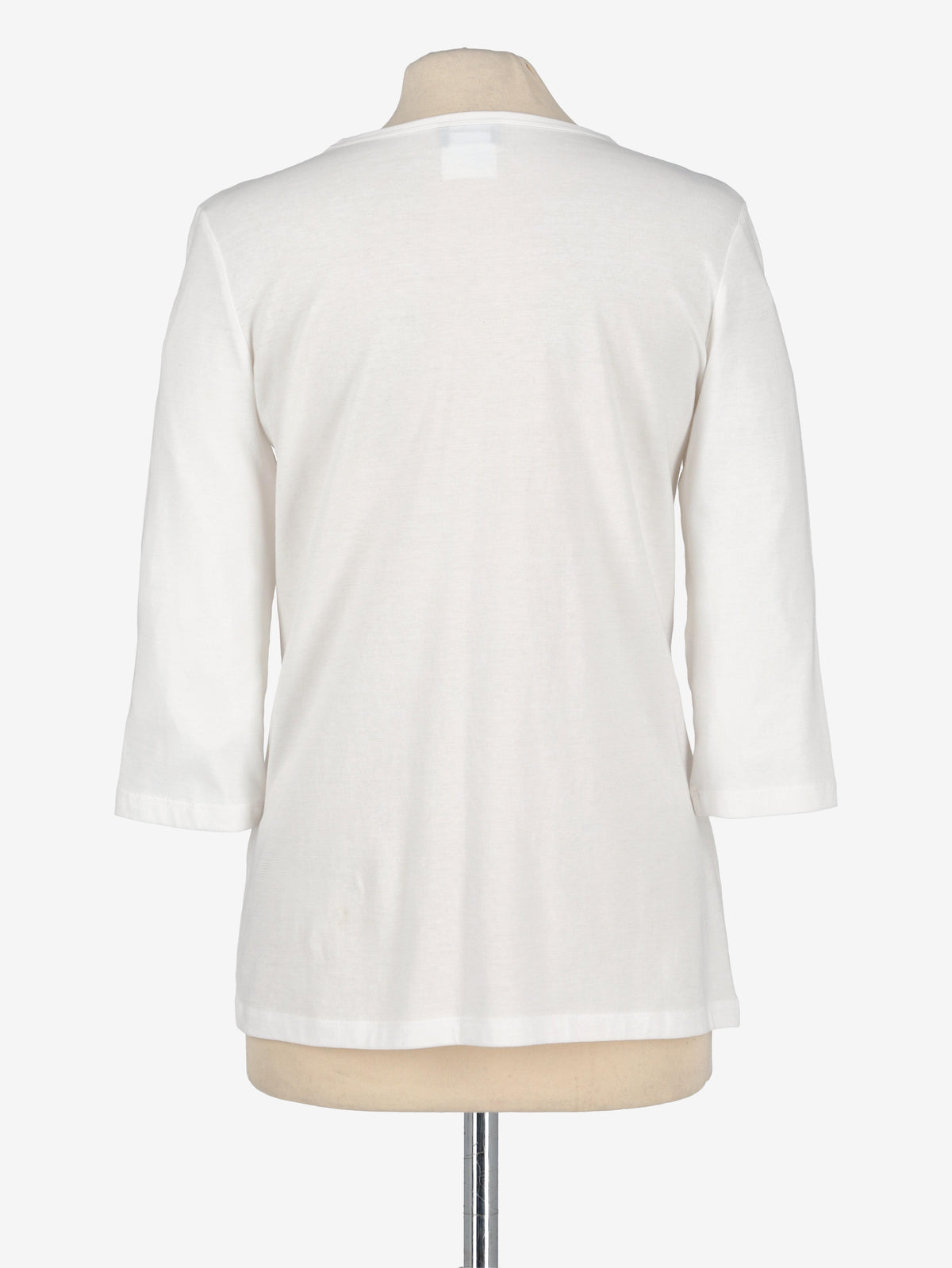 Chanel Uniform White 3/4 Sleeve Top CVM22.12.6  Chanel 