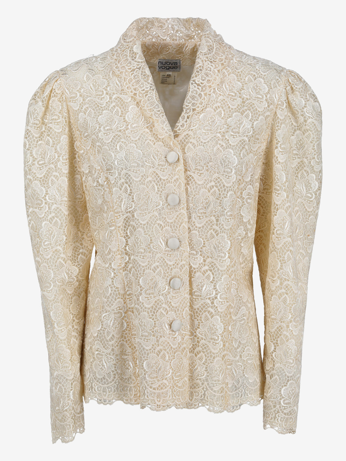 White Floreal Lace Jacket