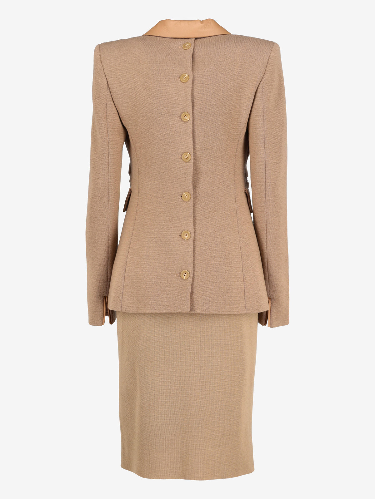 Basile Beige Two-Piece With Leather Inserts W2511.55  Vintage 