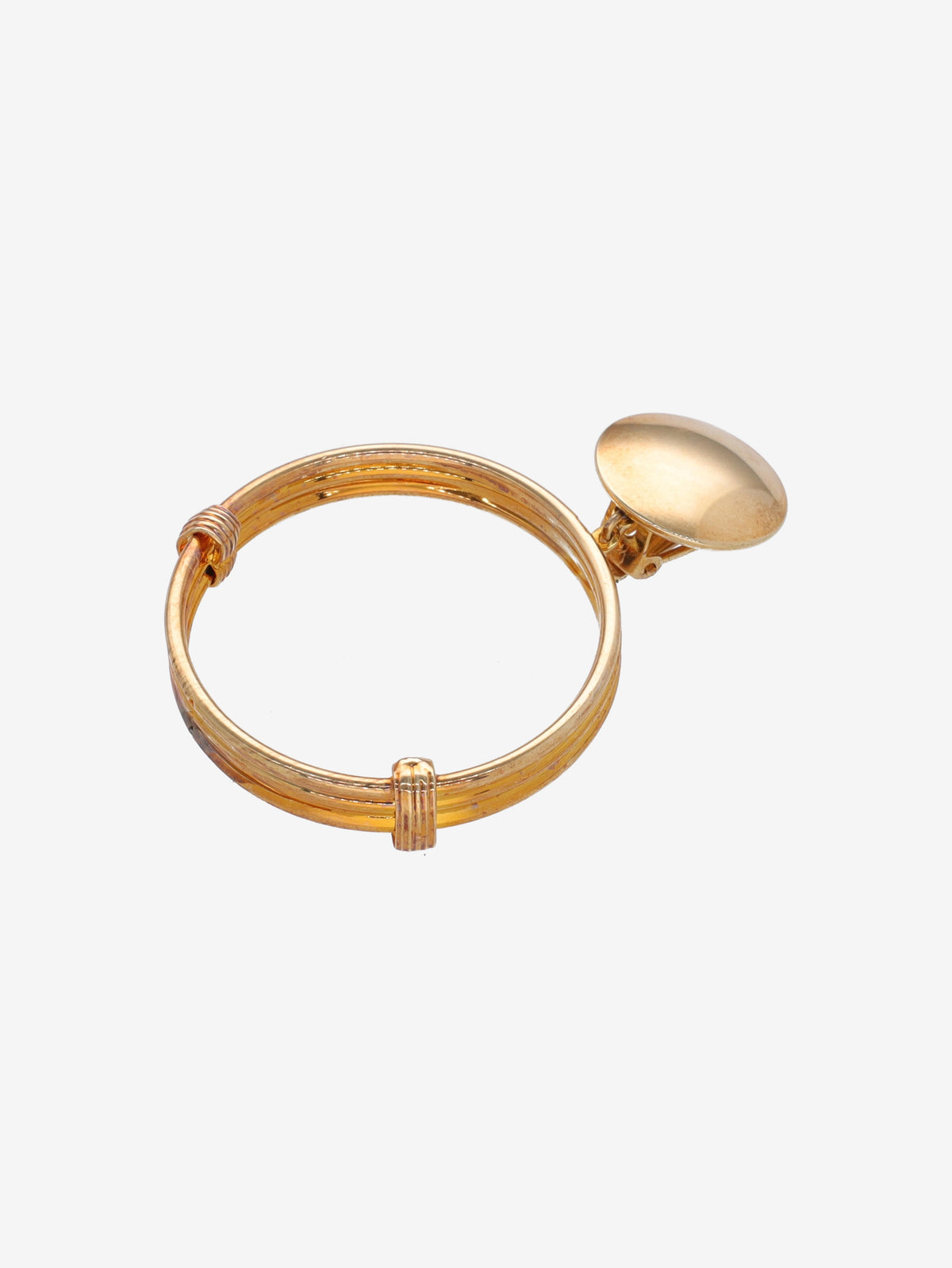Vintage Gold-Tone Hoop Clip-On Earrings W13426.14  Vintage 