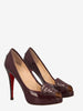 Louboutin Open Toed Heels in Burgundy Leather WCV161224_70  Christian Louboutin 