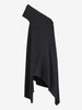 Rick Owens DRKSHDW One Shoulder Asymmetrical Dress in Black Cotton RM300625.56  Drkshdw - Rick Ownes 