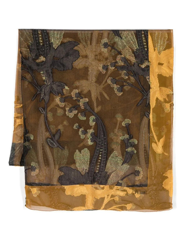 Gianfranco Ferré floral-embroidered sheer scarf WCV241094  Gianfranco Ferré 