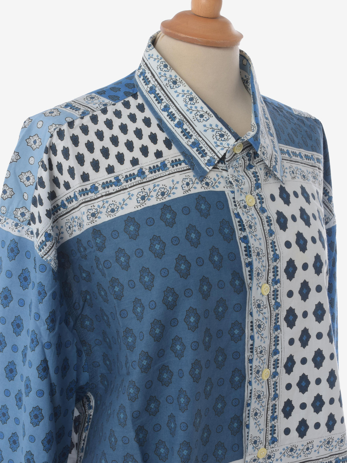 Souleiado Vintage Blue Patterned Shirt WCV241010285  Soleiado 