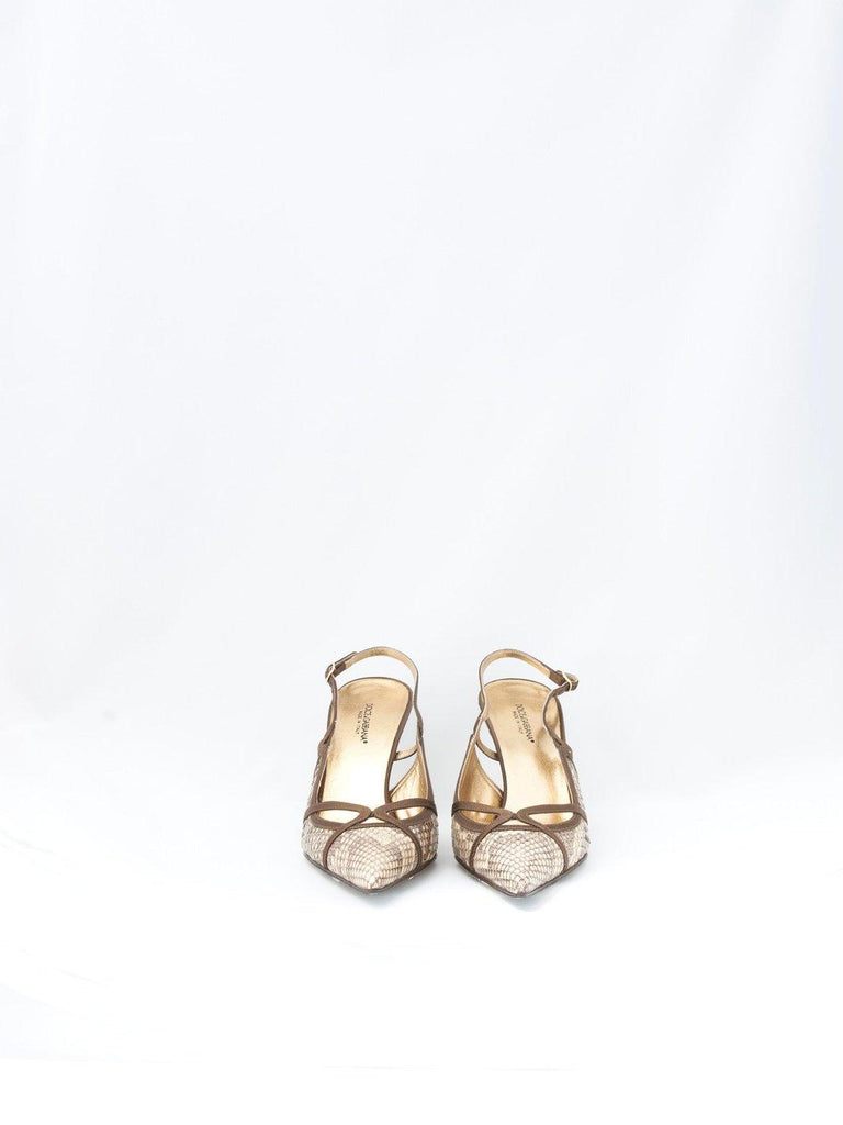 2010 Dolce&Gabbana python slingbacks W2203141  Dolce & Gabbana 