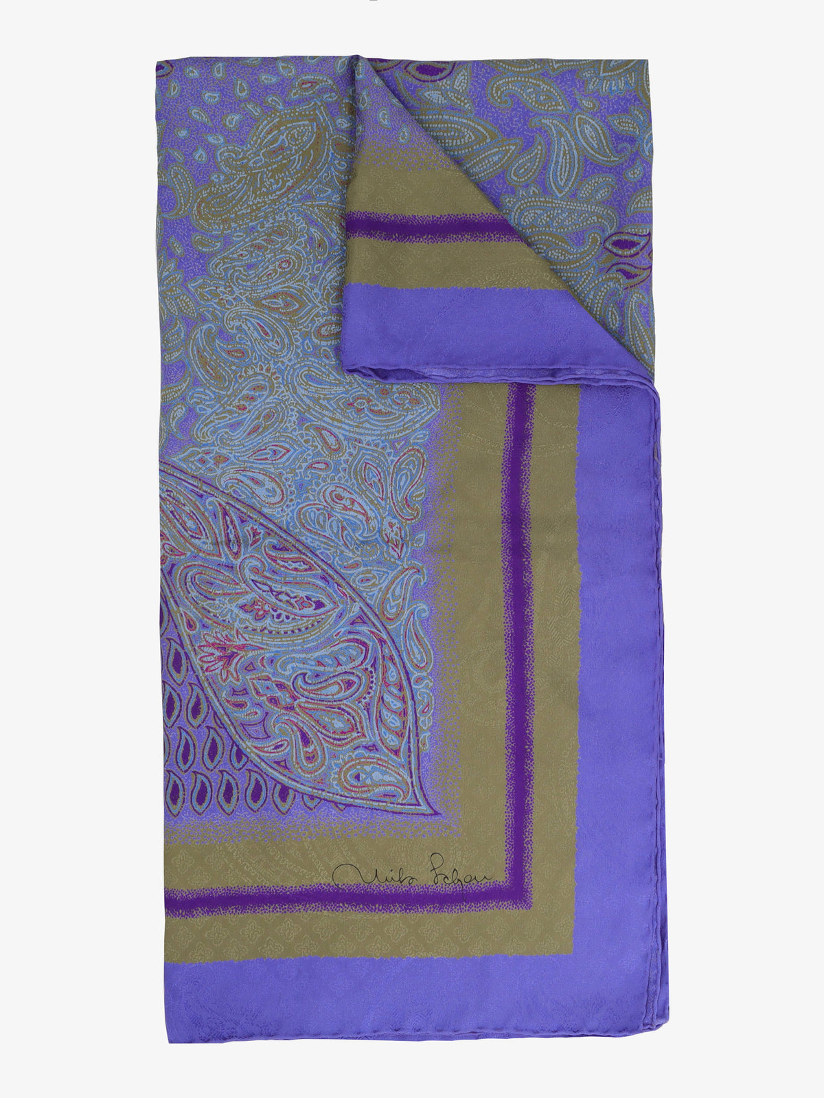 Mila Schön Patterned Silk Scarf