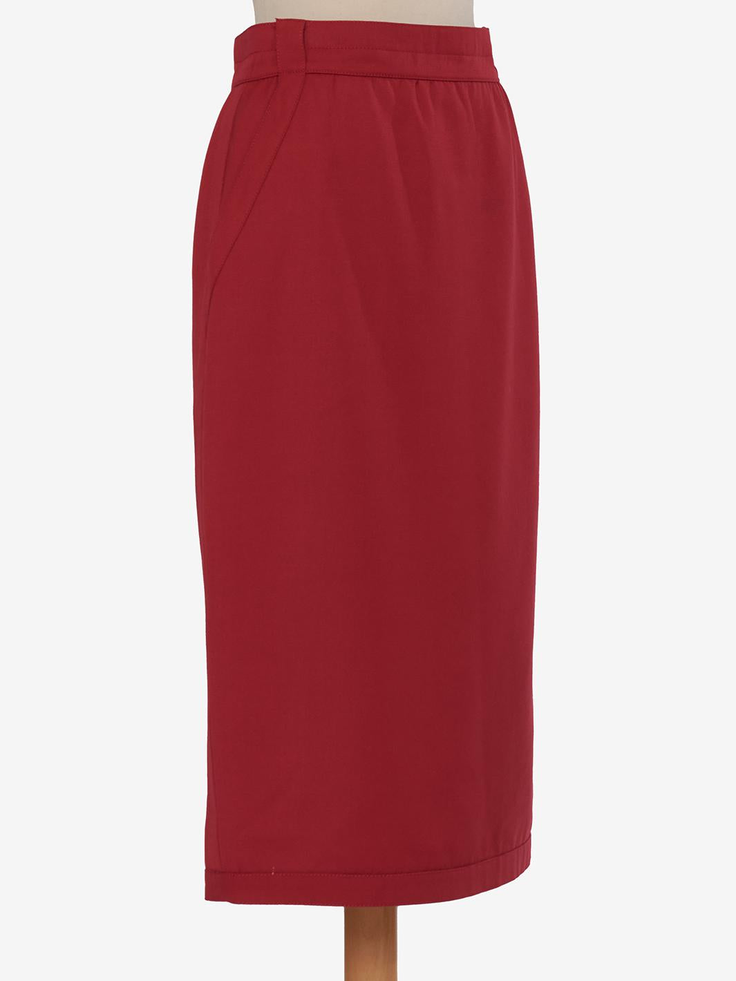 Gonna Gianni Versace in lana rossa