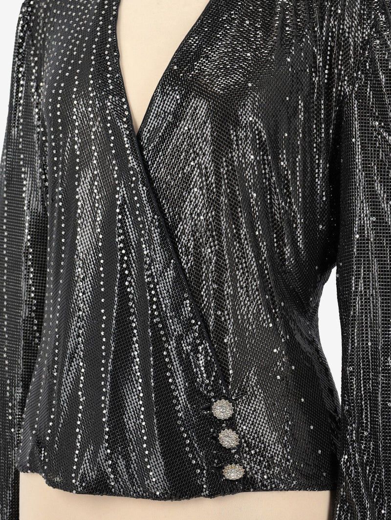 Gianni Versace Couture Metallic Knit Blouse W04032025_25  Gianni Versace 