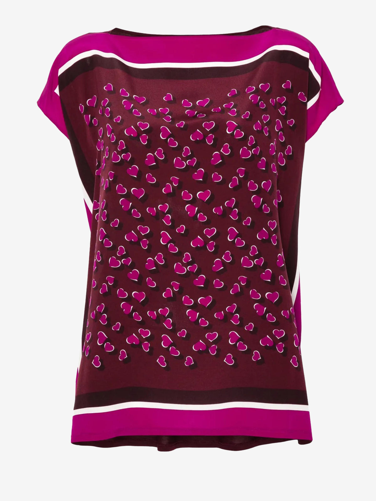 Gucci Floating Hearts Silk Pullover Blouse WCV241045  Gucci 