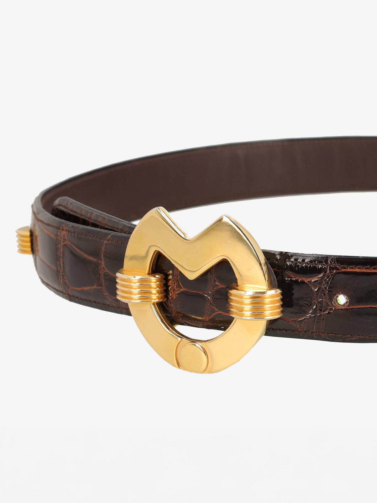 Mila Schön Cat Buckle Crocodile Belt