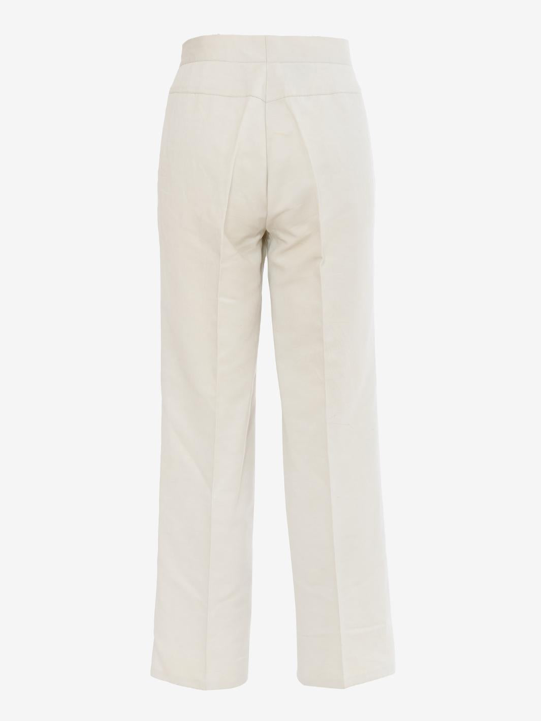 Aspesi Ivory Cotton Trousers W230328.102  Aspesi 