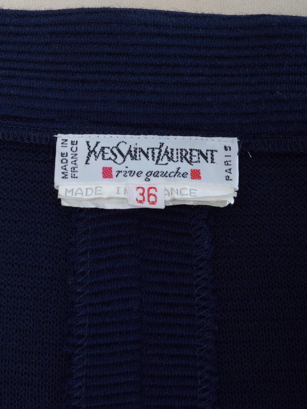Yves Saint Laurent Blue Wool Ribbed Skirt MZ191308  Yves Saint Laurent 