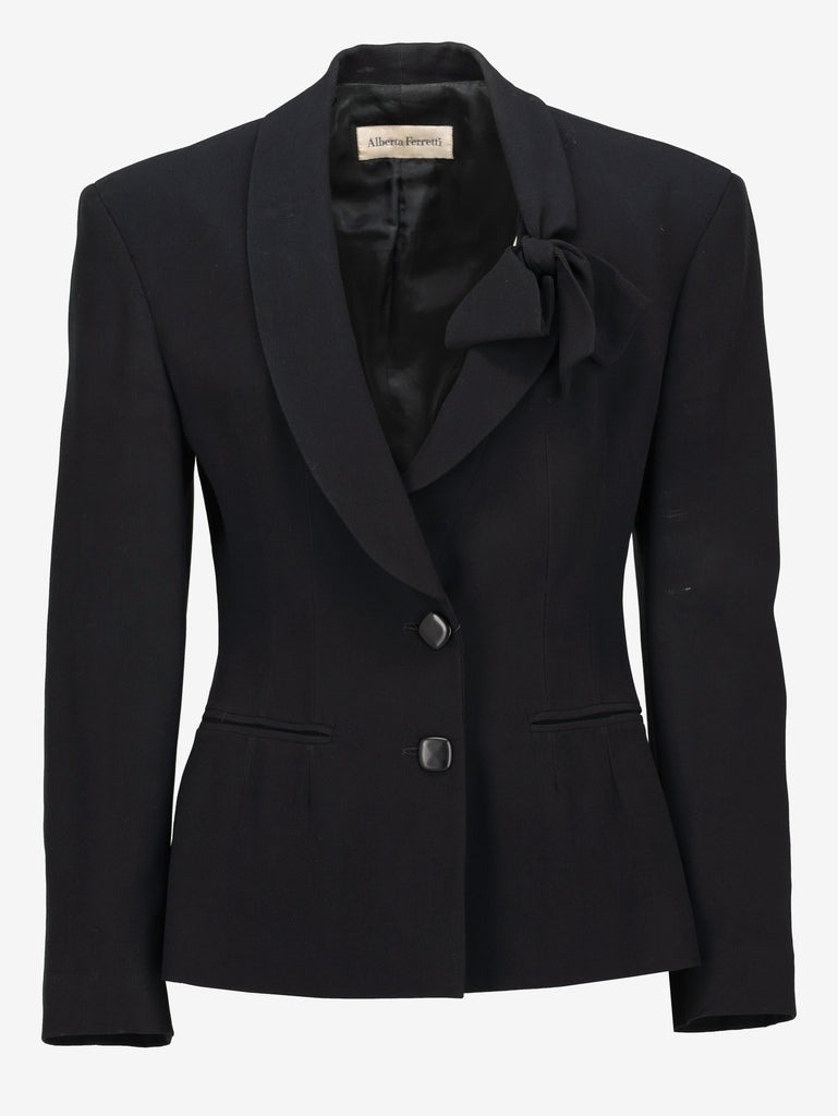 Alberta Ferretti Tailored Blazer with Bow Detail W27526.21  Alberta Ferretti 