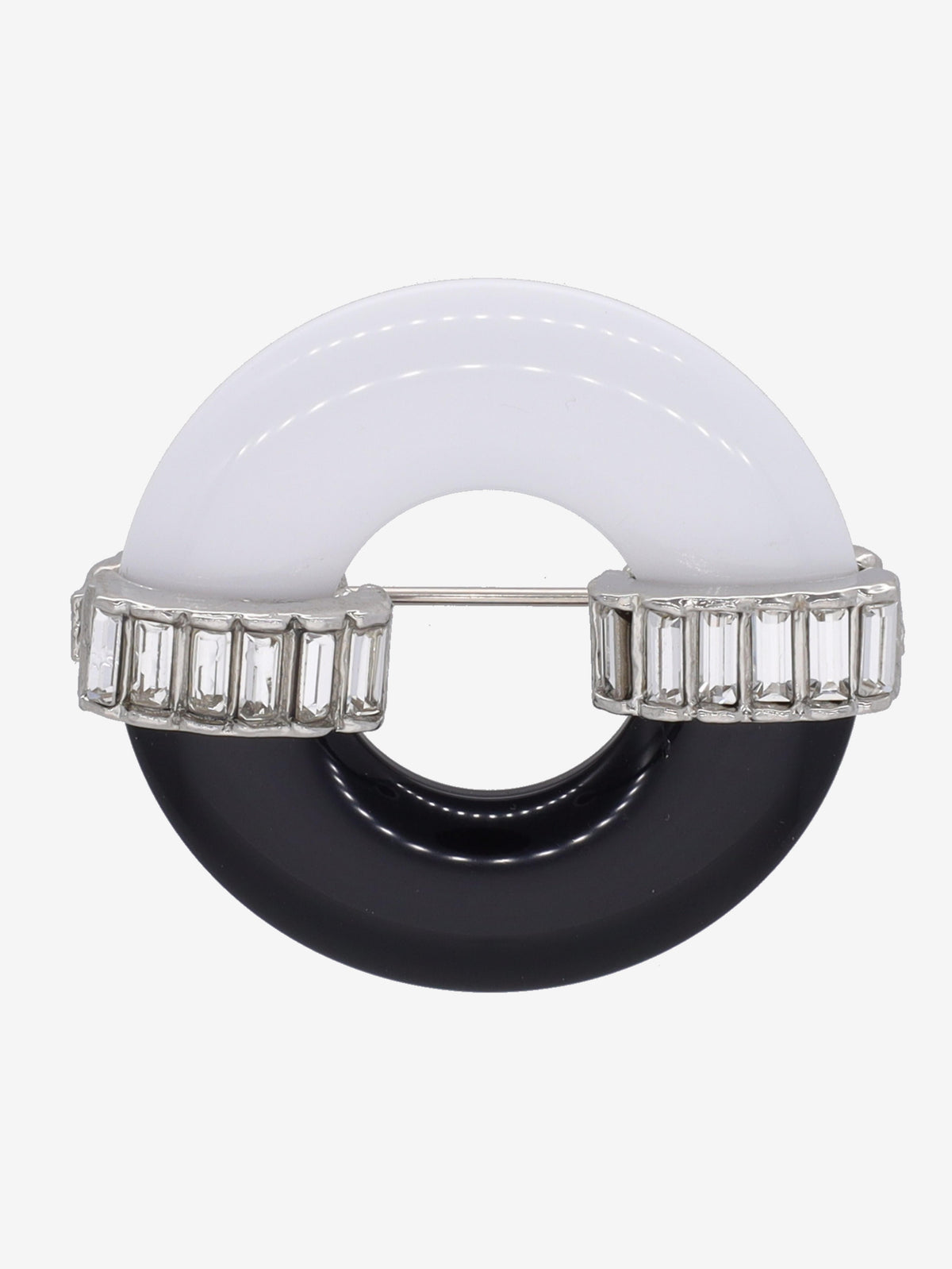 Kenneth Jay Lane White And Black Circle Brooch CVR24.1.140  Kenneth Jay Lane 