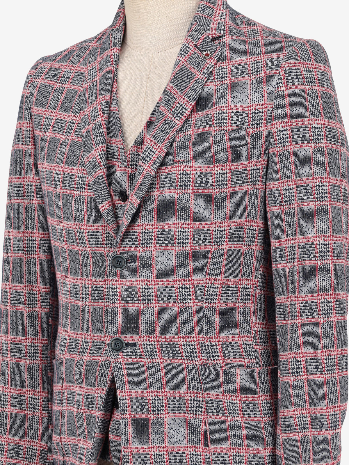 Massimo Rebecchi Checked Blazer With Vest WCV250830.06  Massimo Rebecchi 