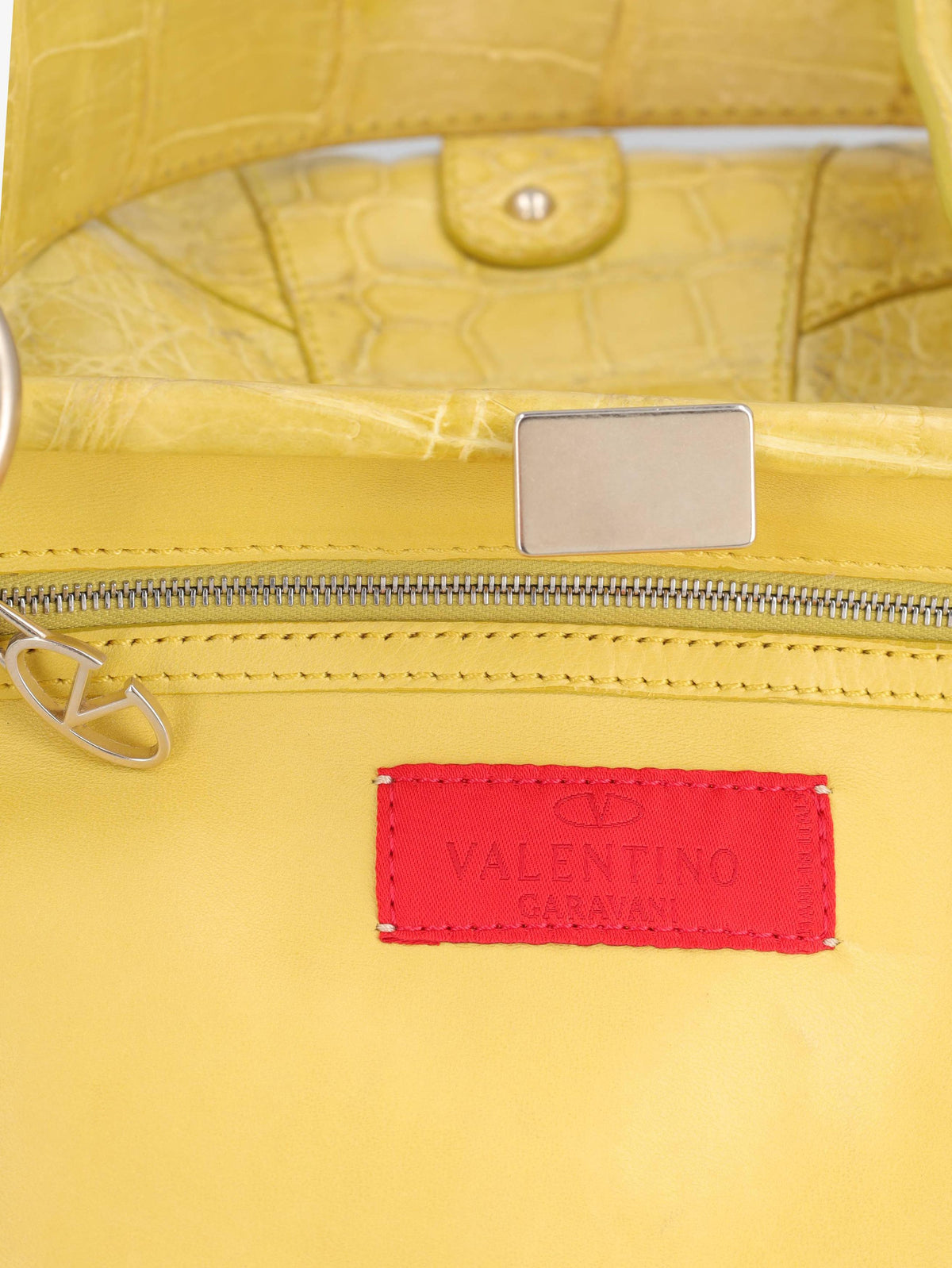 Valentino Shoulder Bag In Yellow Cocco