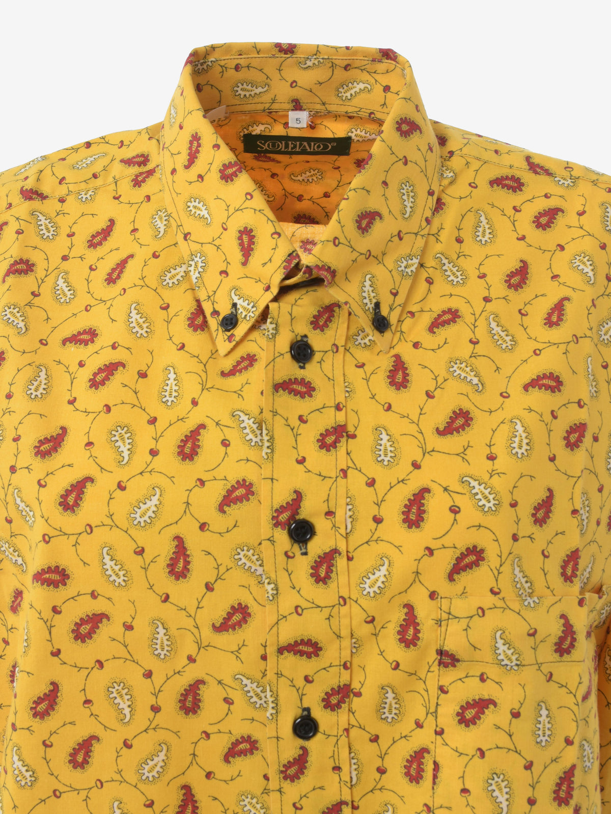 Souleiado Vintage Yellow Paisley Shirt WCV241010283  Souleiado 