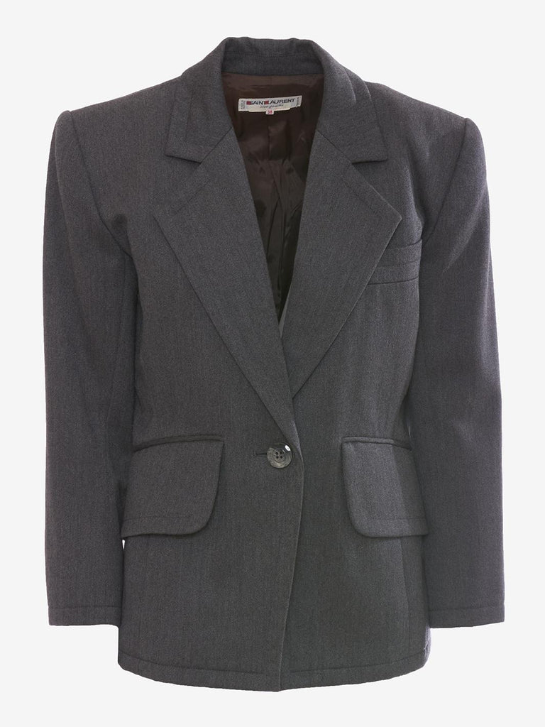 Saint Laurent Grey Wool Blazer MZ191312  Yves Saint Laurent 