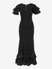 Vintage ruffle taffetà dress - '36s AR003  Vintage 