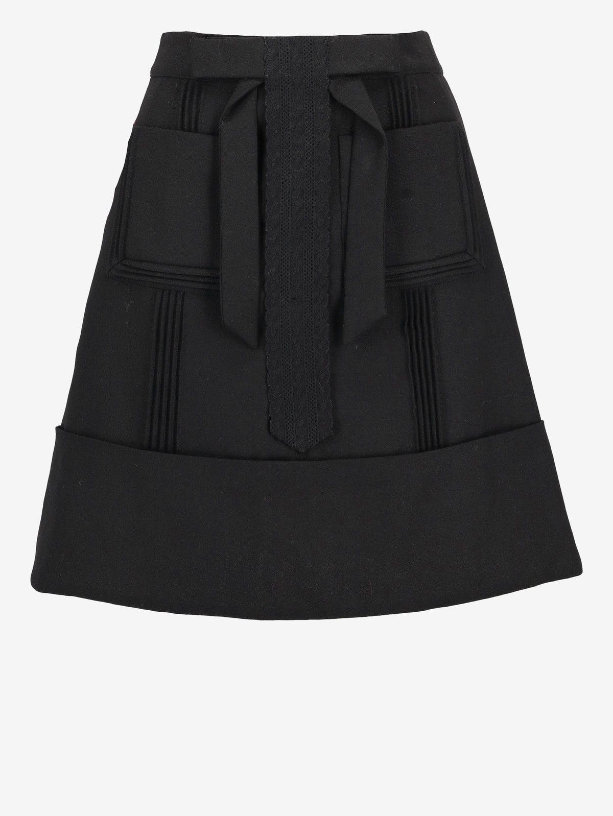 See by Chloé Black Mini Skirt with Bow Detail CVB23.75.7  Chloé 