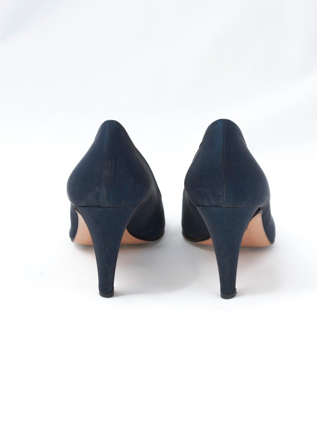 Y2K Alfonso Garlando pumps in dark blue satin W22051911  Garlando 