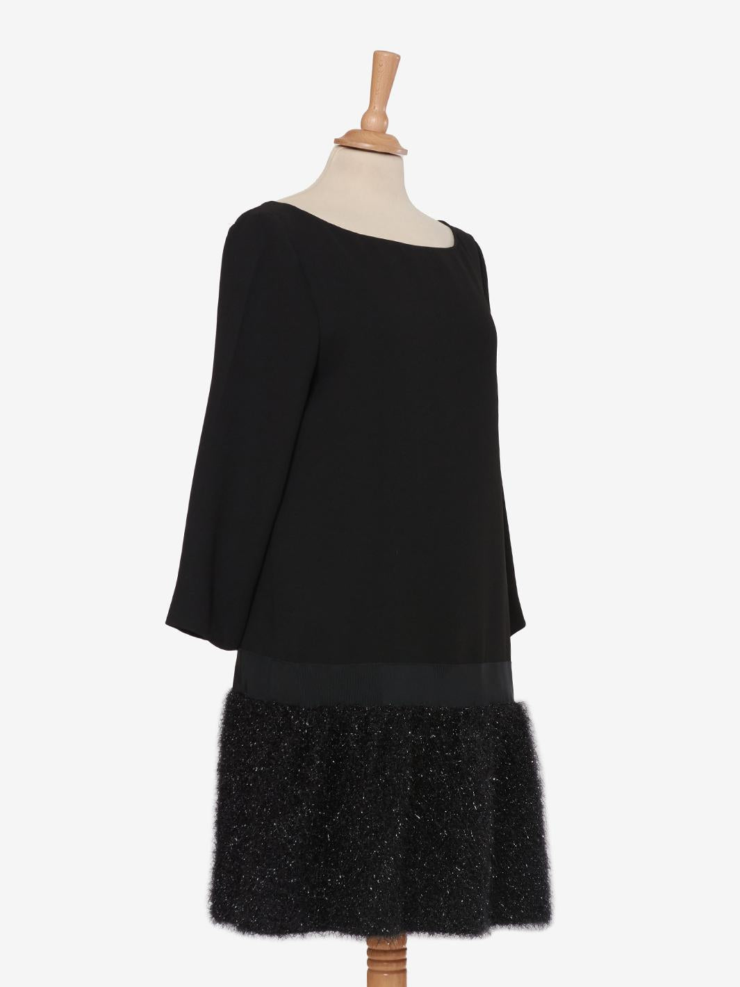 Moschino Black dress with lurex skirt
