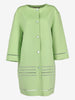 Ermanno Scervino Collarless Wool Coat with Open-Work Details CVM26.6.119  Ermanno Scervino 