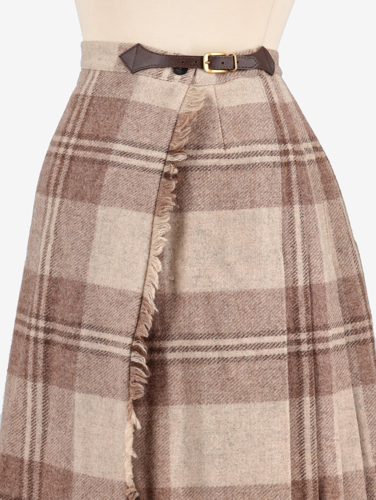 Tartan Wool Skirt W24121247  Vintage 