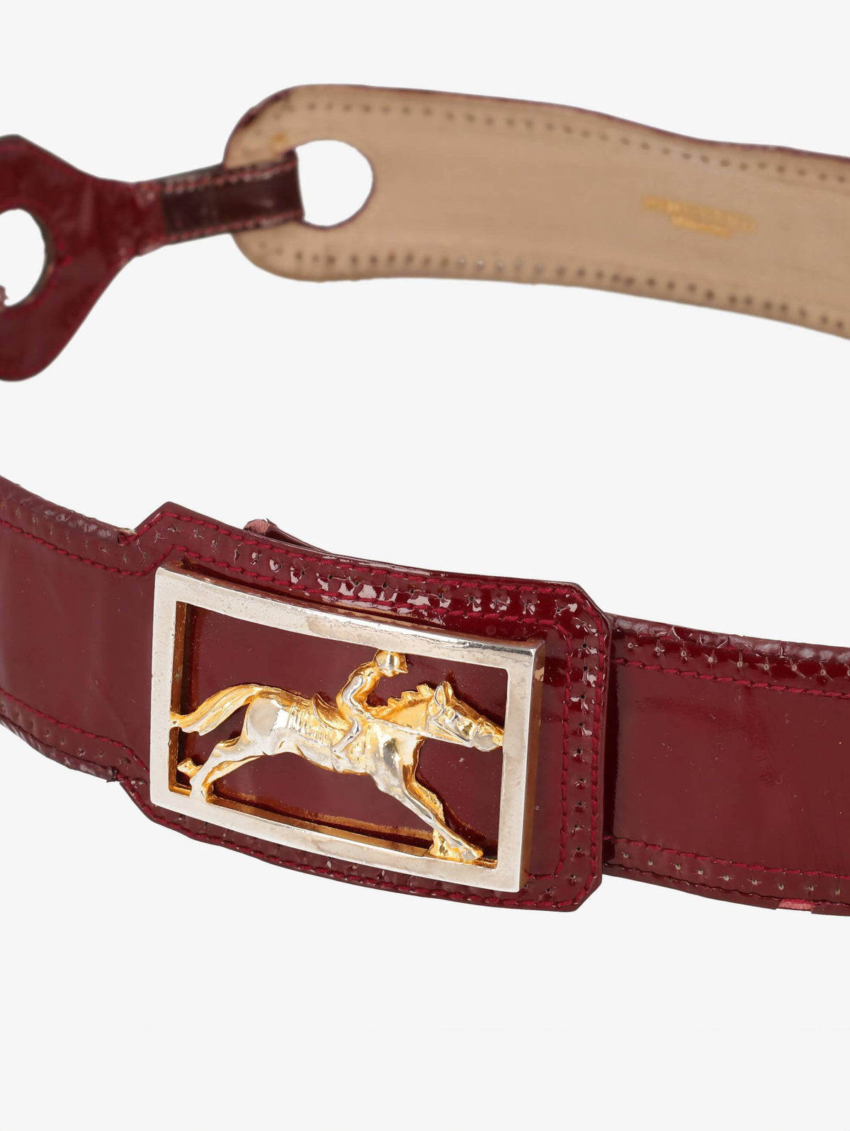 Pirovano Vintage Patent Leather Belt