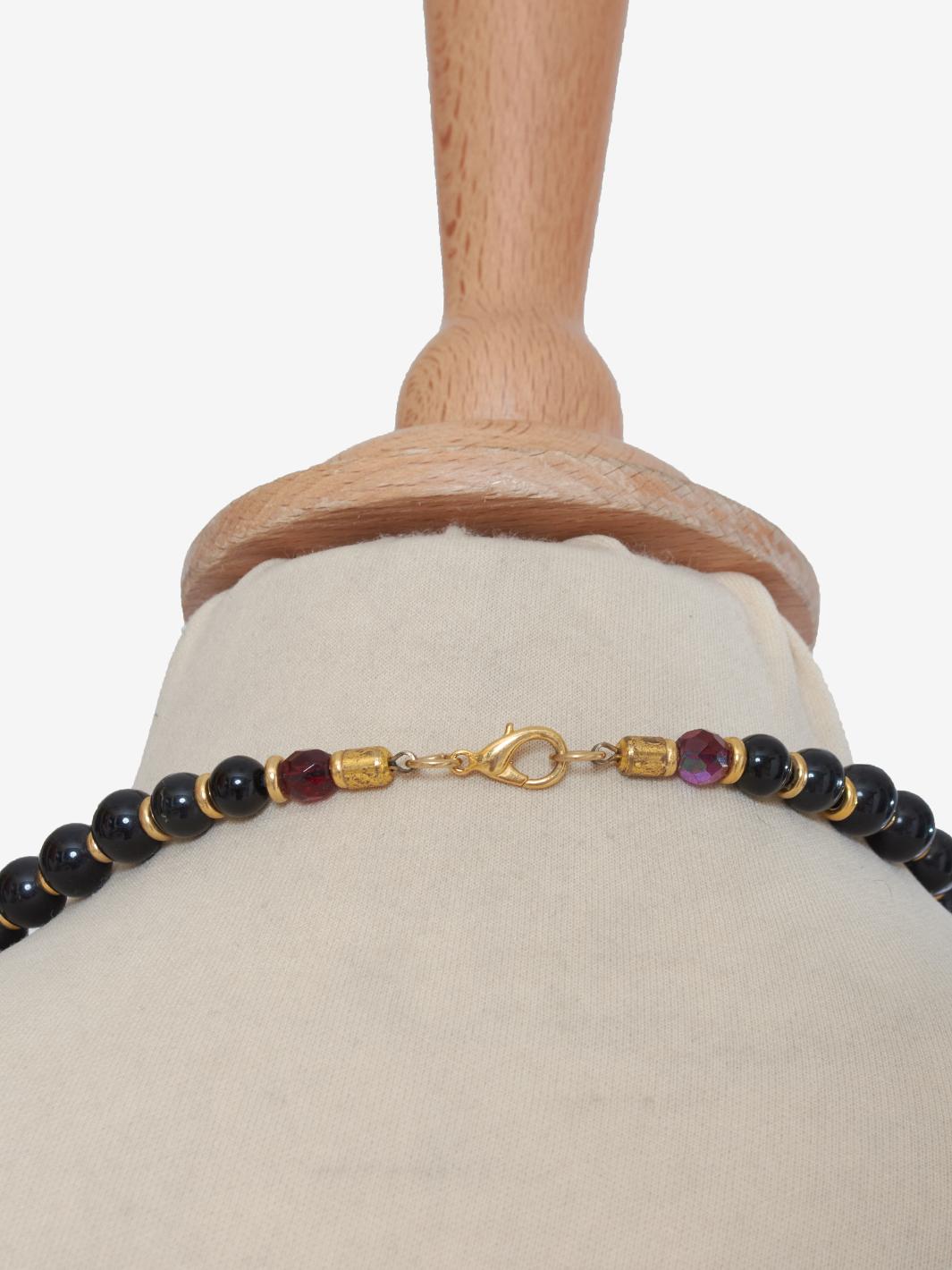 Bozart Black Bead Necklace MR280923_11  Bozart 