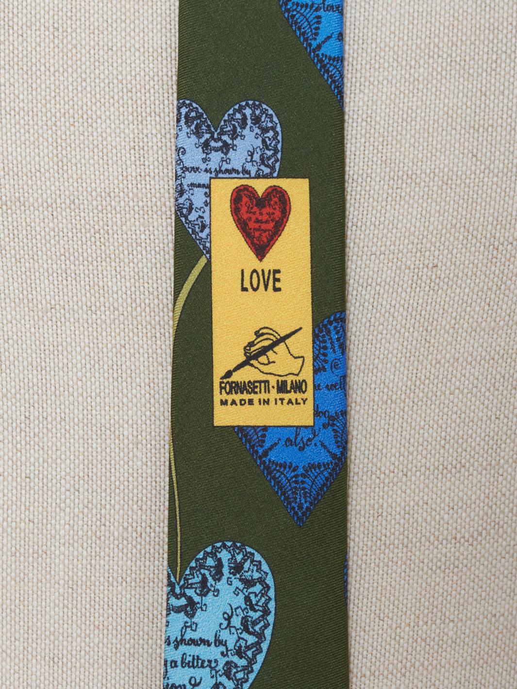 Fornasetti Heart Print Silk Tie W23092201  Fornasetti 