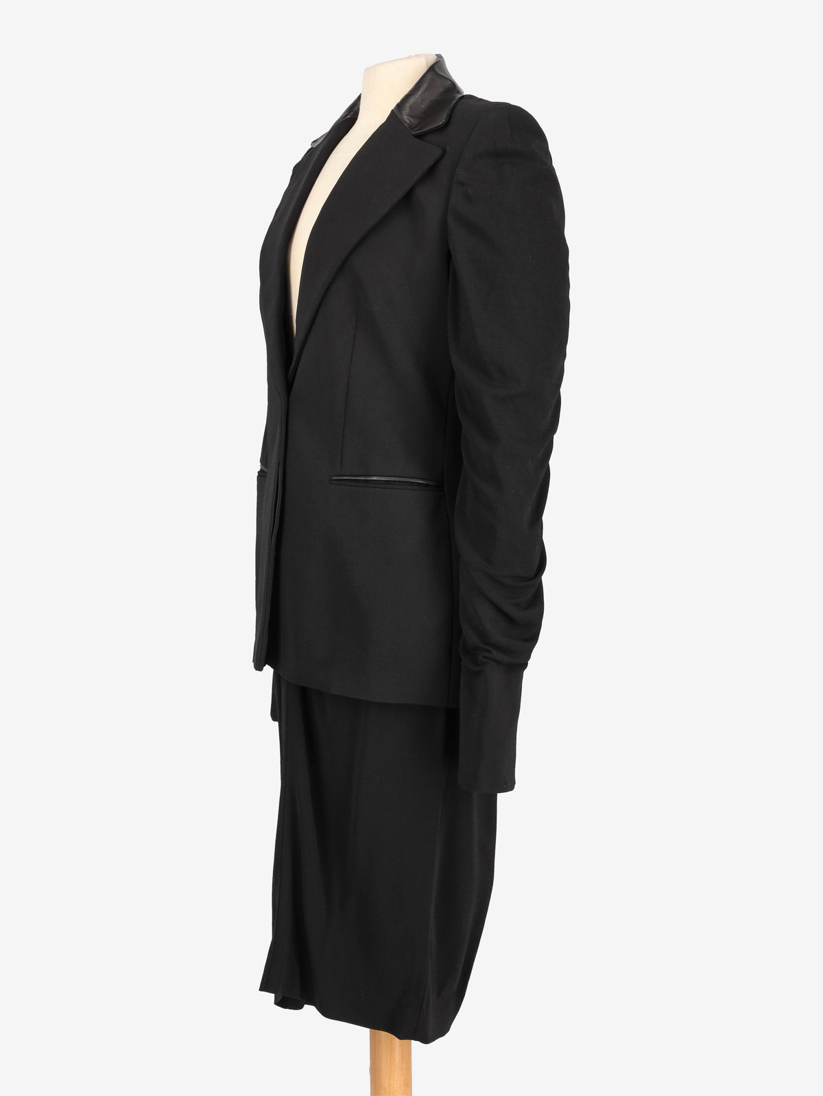 Basile Black Two-Piece With Leather Inserts W2511.53  Basile 