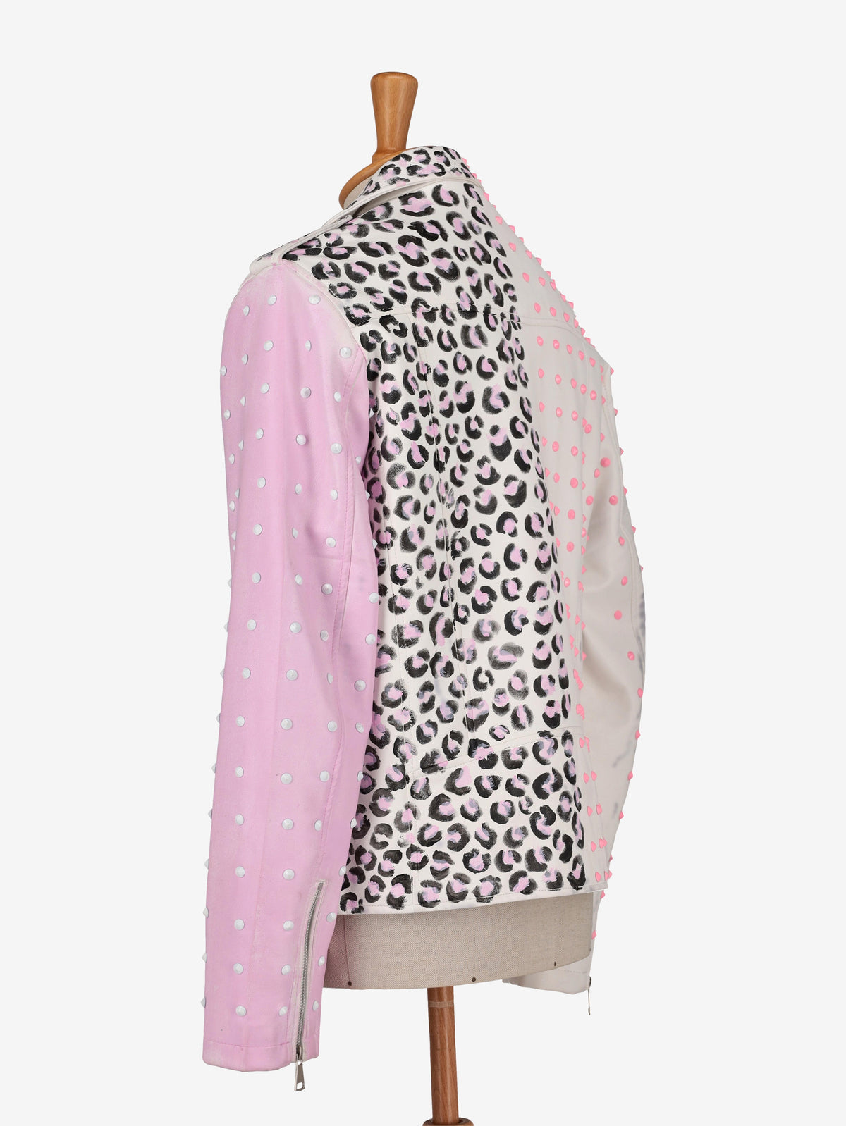 Vintage Pink Animalier Biker Jacket WCV250856.05  Vintage 