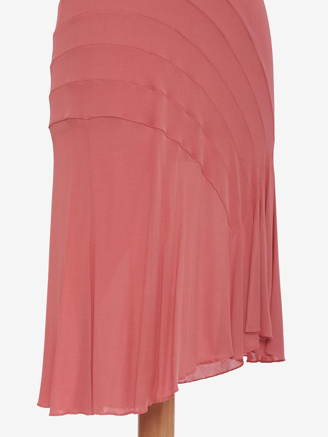 Alaïa 荷叶边鲑鱼色半身裙