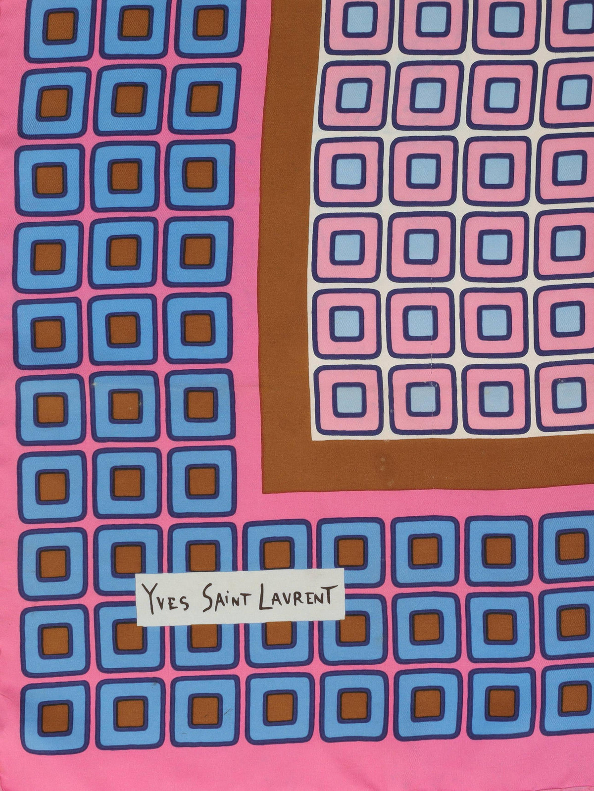 Yves Saint Laurent Squared Pattern Foulard W24121223  Yves Saint Laurent 