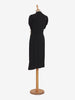 Vintage dress with white beaded embroidery and vertical flower - '40s AR006  Vintage 