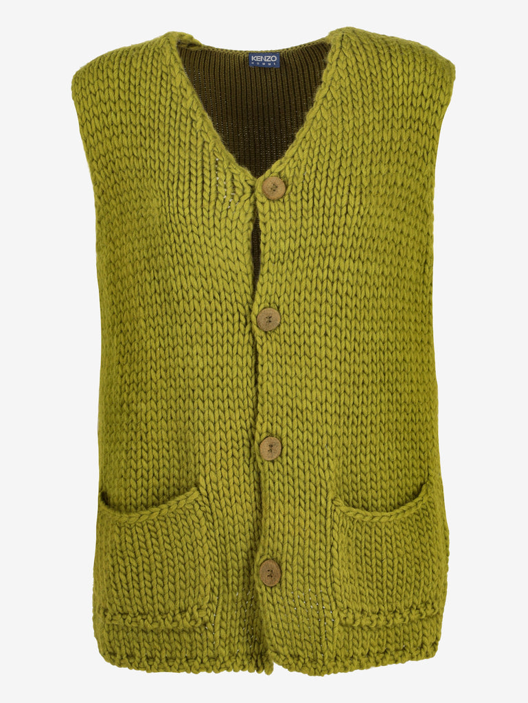 Kenzo Green Knitted Vest W2511.14  Kenzo 