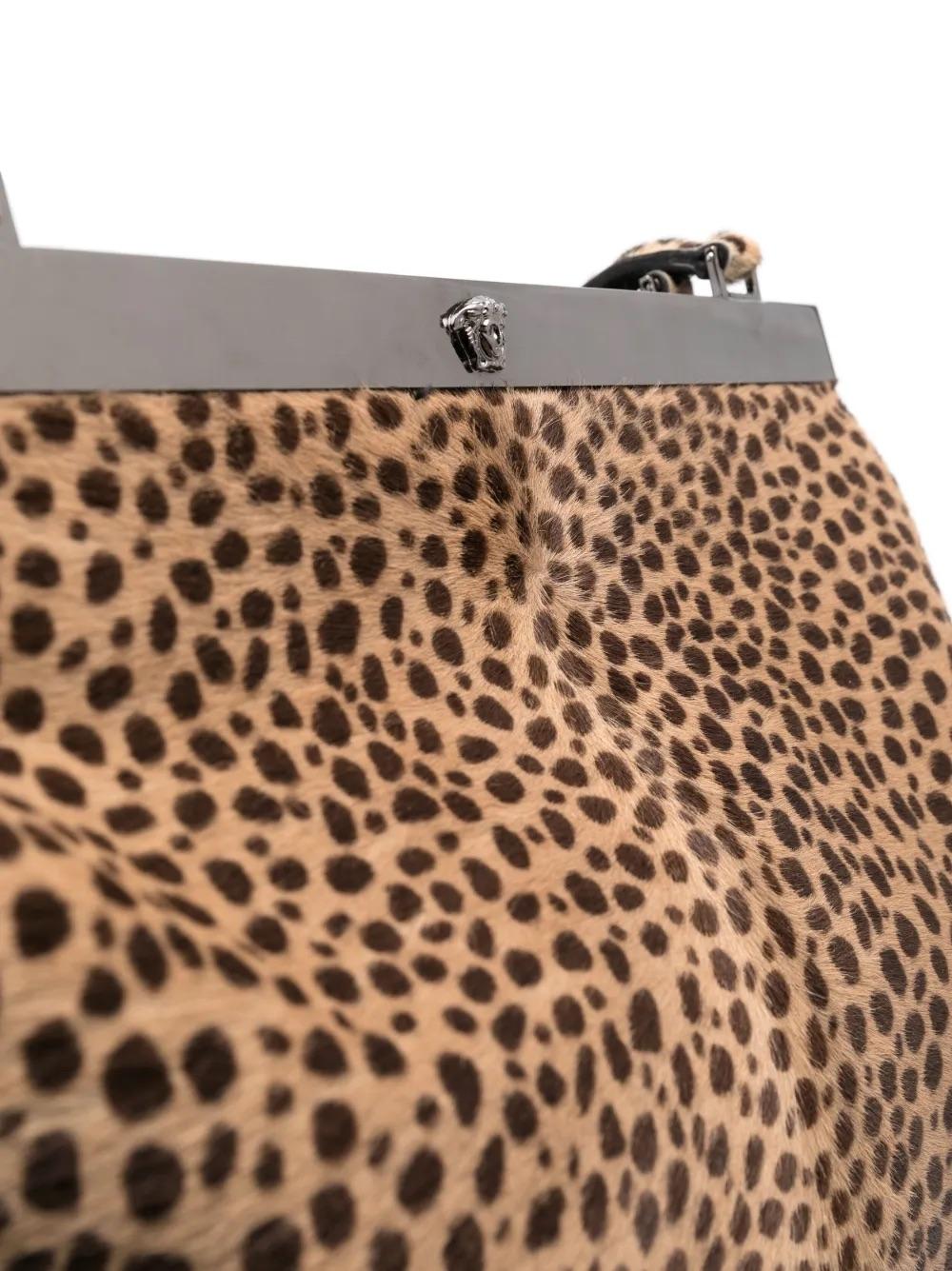 Medusa leopard-print shoulder bag WCV221104170  Gianni Versace 