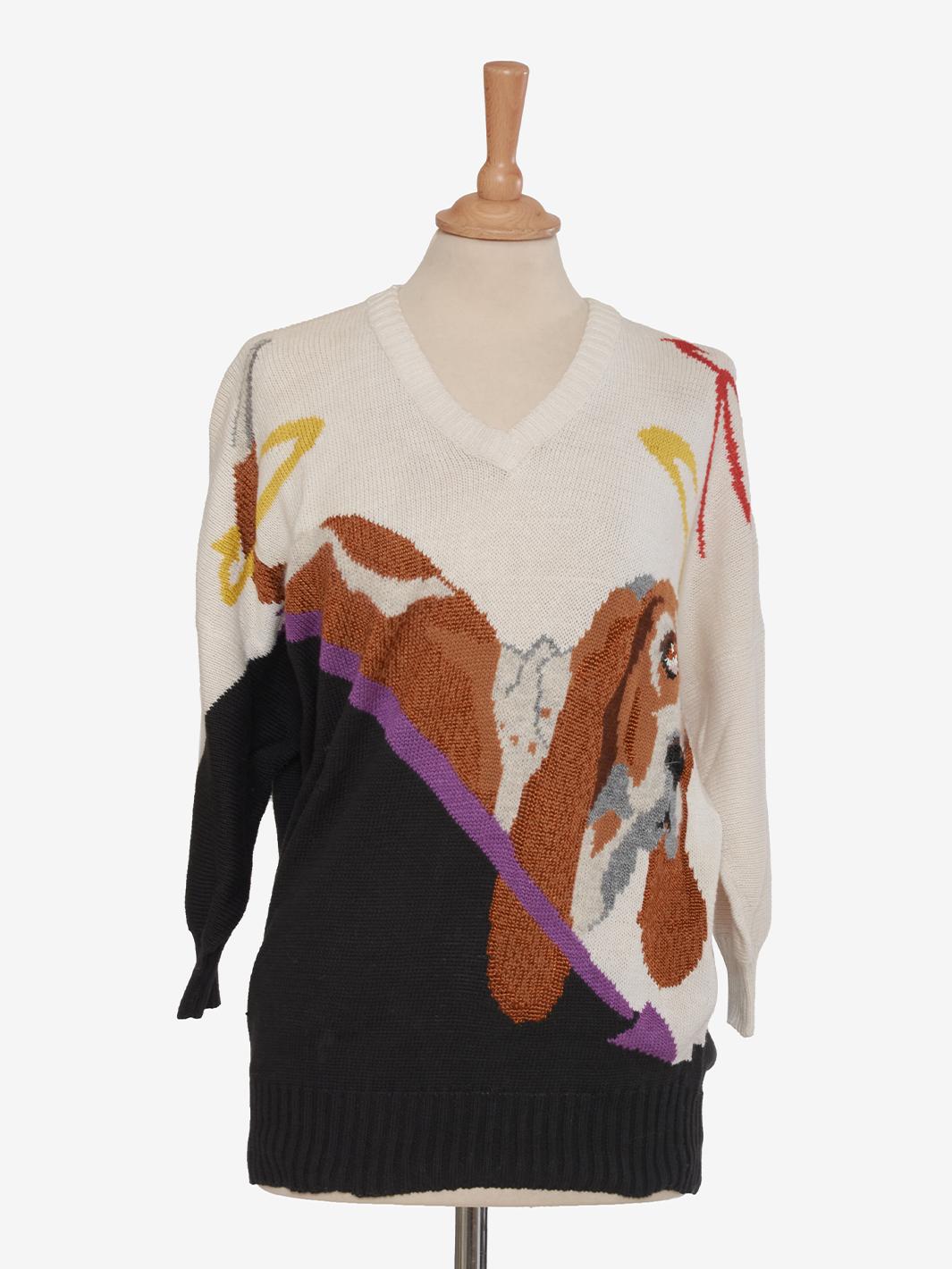Maglia con ricamo cane Krizia