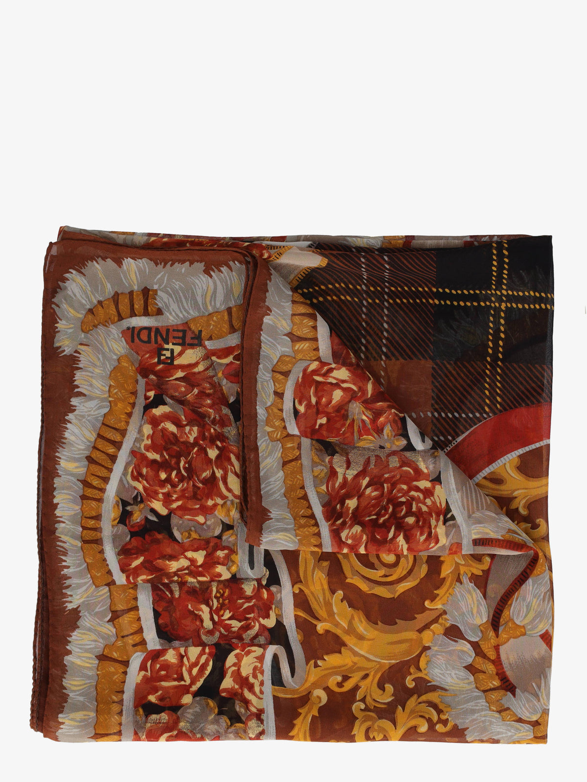 Fendi Silk Patterned Foulard