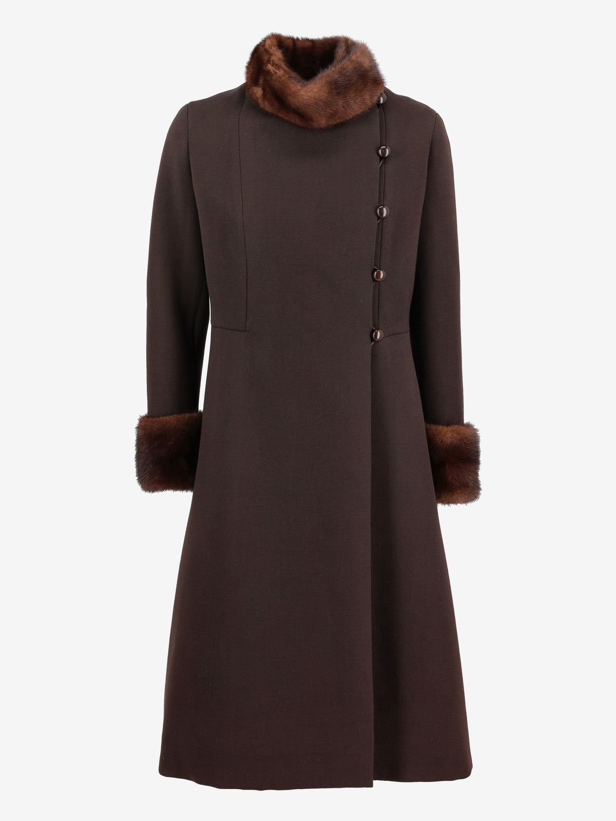 Vintage Coat With Mink Details