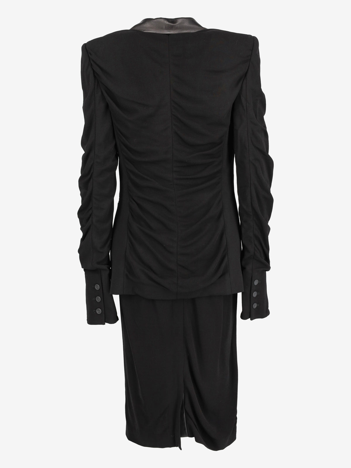 Basile Black Two-Piece With Leather Inserts W2511.53  Basile 