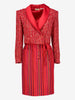 Valentino Boutique Quilted Collar Speckle Design Jacket & Strip Print Skirt Set AR014  Valentino 