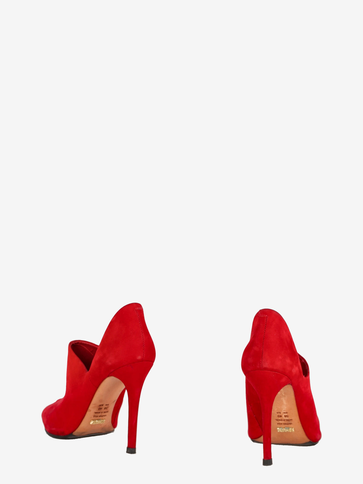Shutz Red Suede Open-toe Pumps