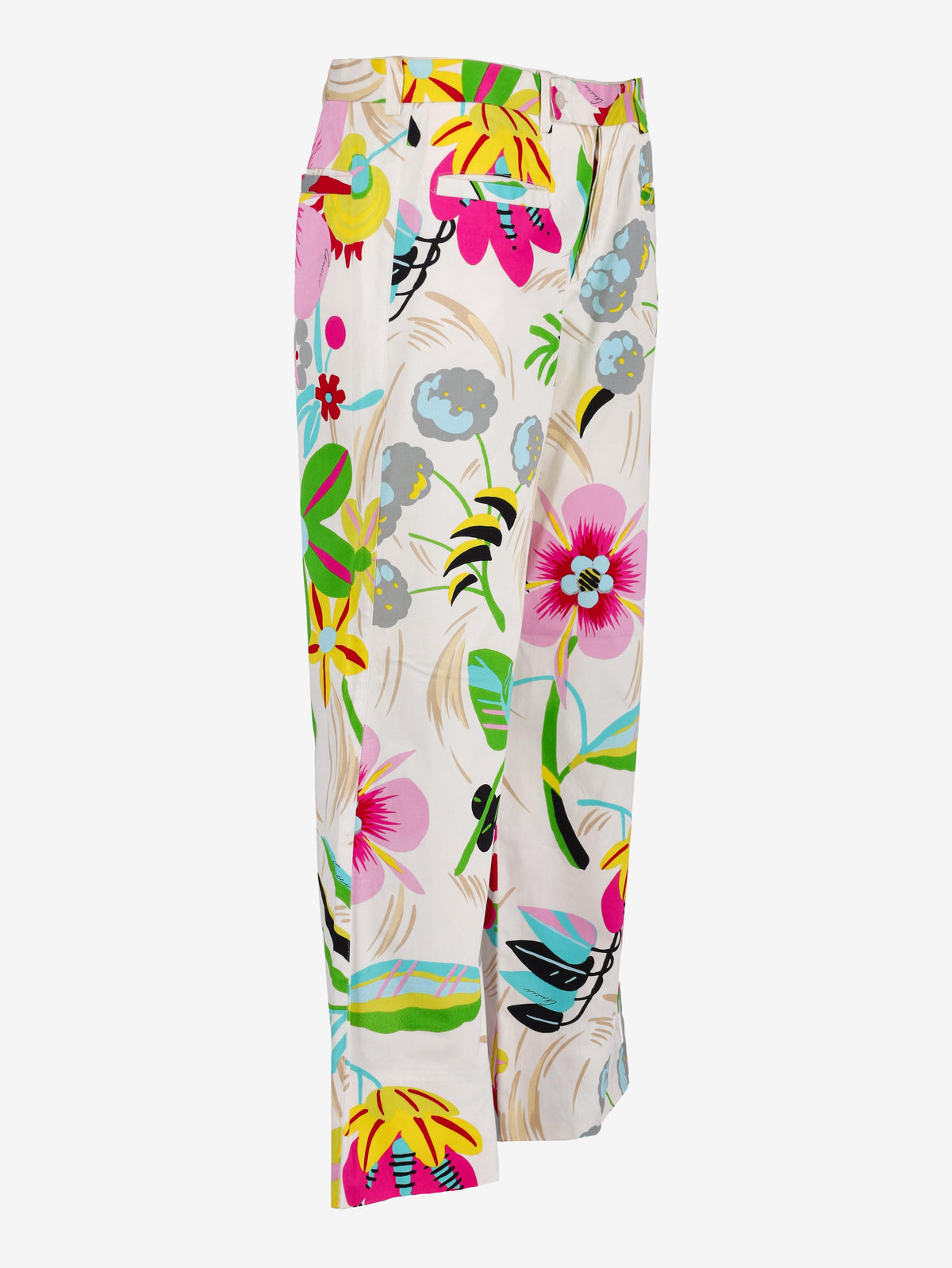 Pantaloni Gucci con motivo floreale - anni '90