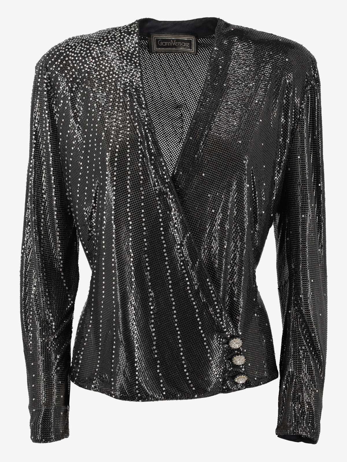 Gianni Versace Couture Metallic Knit Blouse W04032025_25  Gianni Versace 