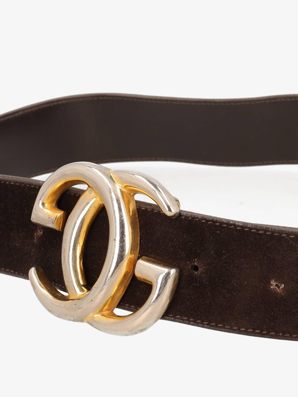 Gucci Chocolate Suede Buckle Belt WCV13032025.52.1  Gucci 